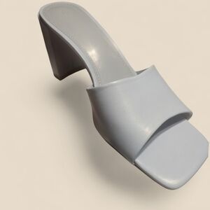 Chic Lite Blue Women's Heeled Mules